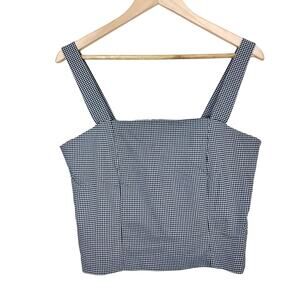 NWT Cupcakes and Cashmere Gingham Crop Top Size Medium